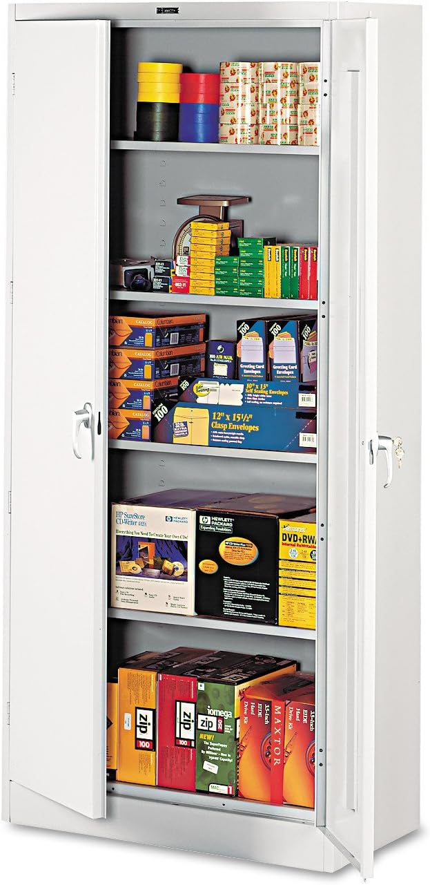 Black Steel Storage Cabinet with 4 Adjustable Shelves R842