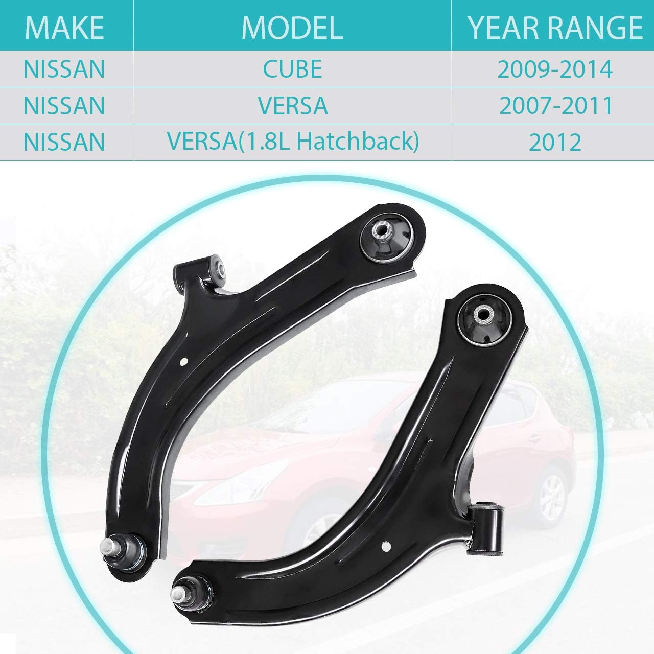 Front Lower Control Arm and Ball Joint Assembly Pack of 2 A24087