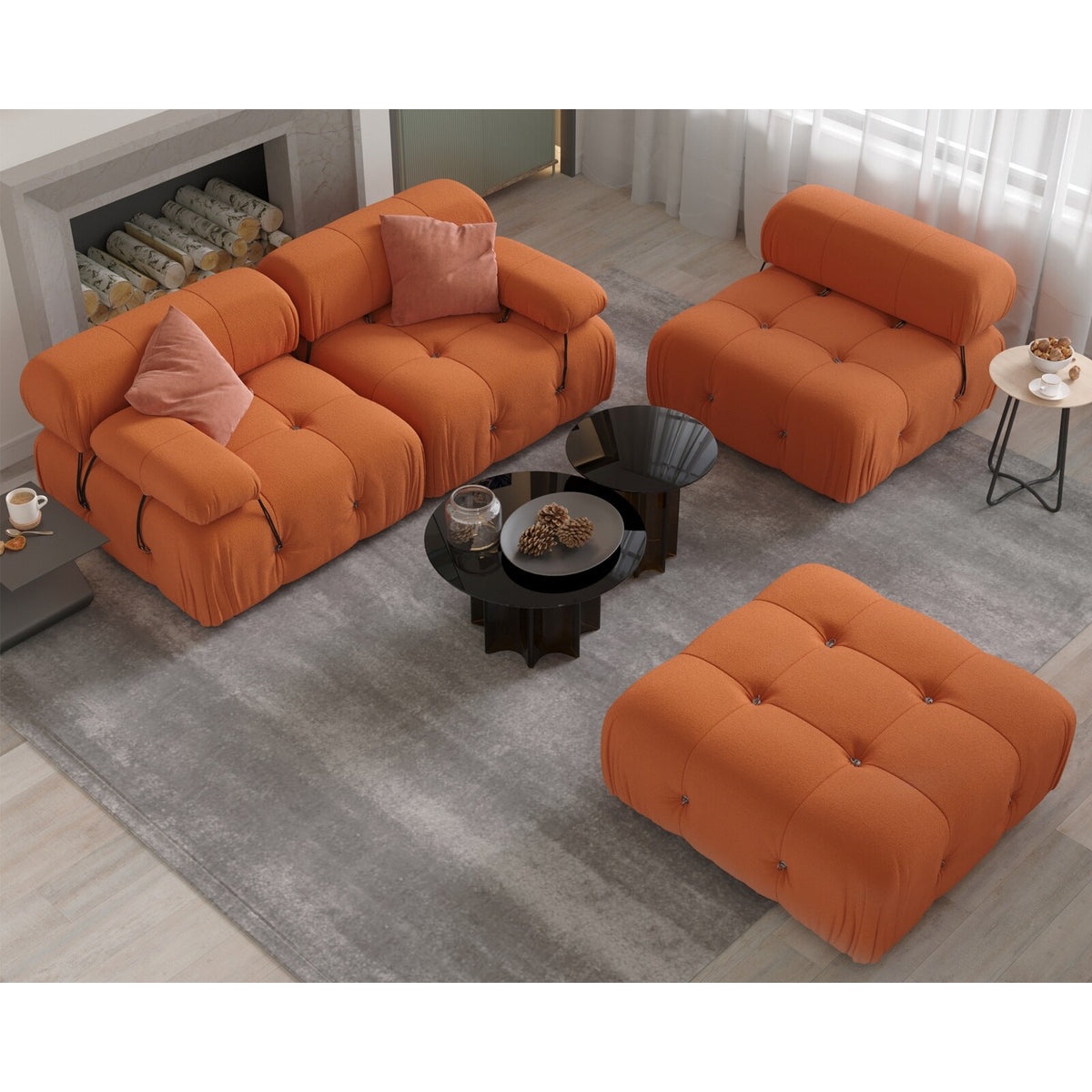 Beige Teddy Sectional Sofa K994177