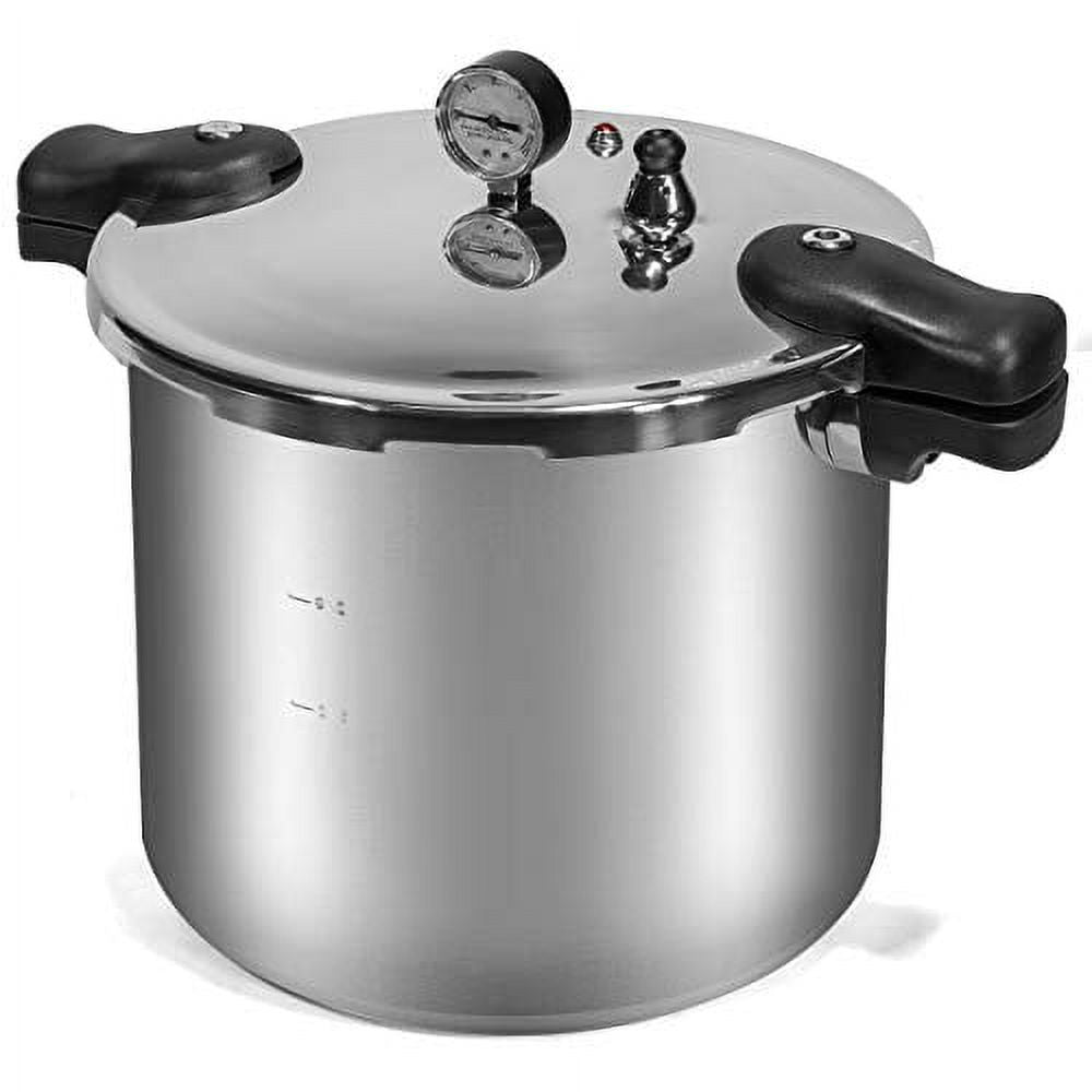 22-Quart Aluminum Pressure Canner with Pressure Gauge and Rack M768