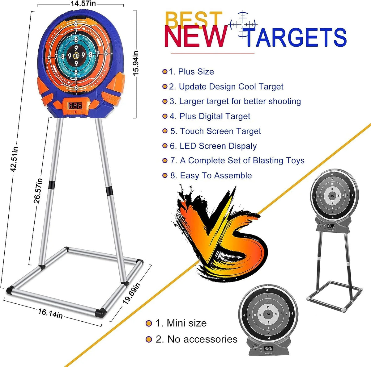 Electronic Scoring Shooting Target for Toy Guns and Foam Darts O18600