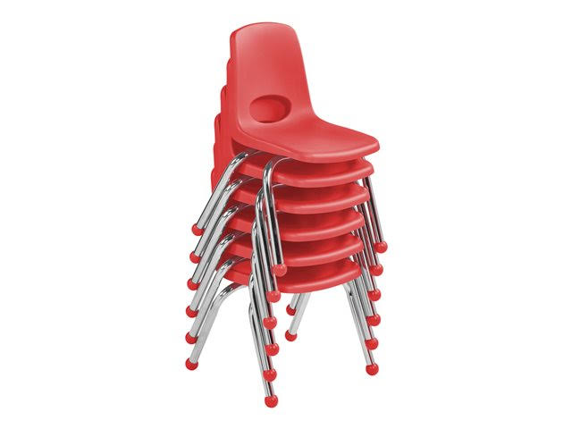 Red 12in Stack Chair 6-Pack W838682