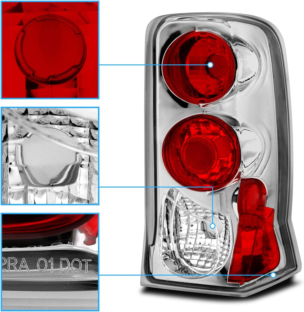 Chrome Replacement Brake Tail Lights T4597