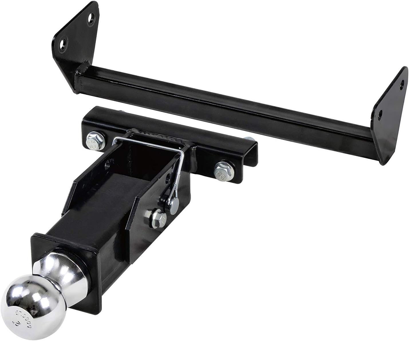 2" Inch Trailer Ball Mount Tow Hitch Heavy Duty Steel Chrome Drop-in Safety D-Pin Max Weight Capacity 5,000LBS M4805