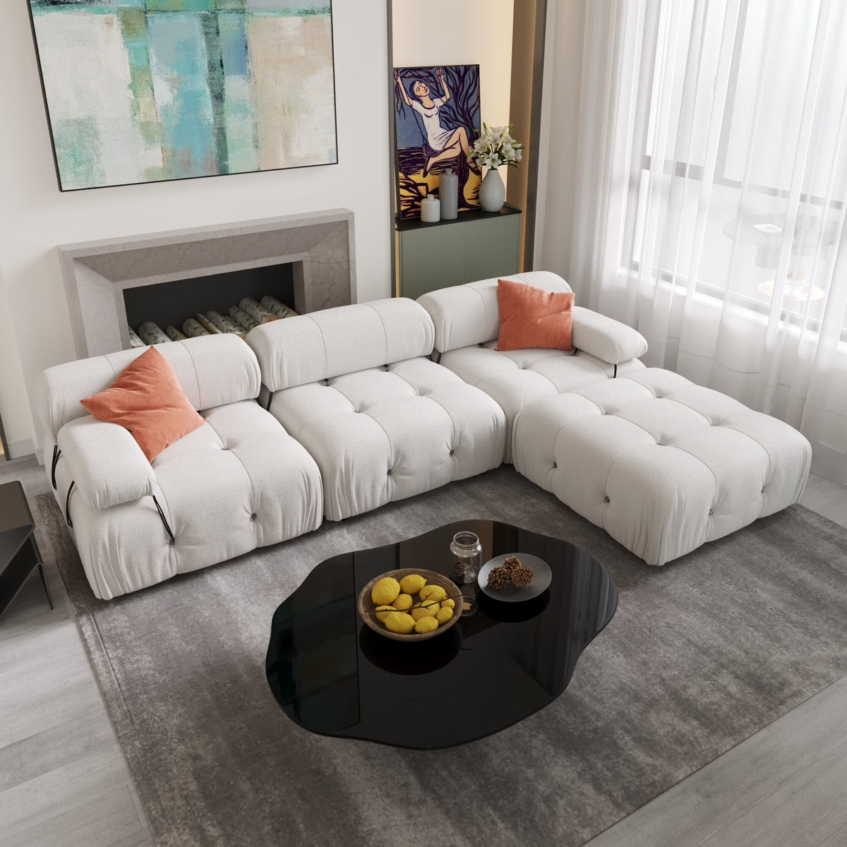 Beige Teddy Sectional Sofa K994177