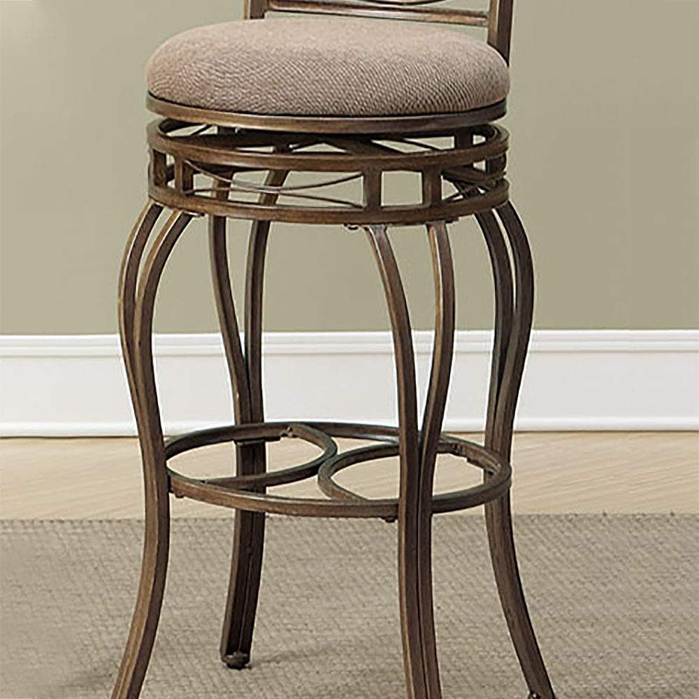 Tan Swivel Bar Stool Set of 2 O798