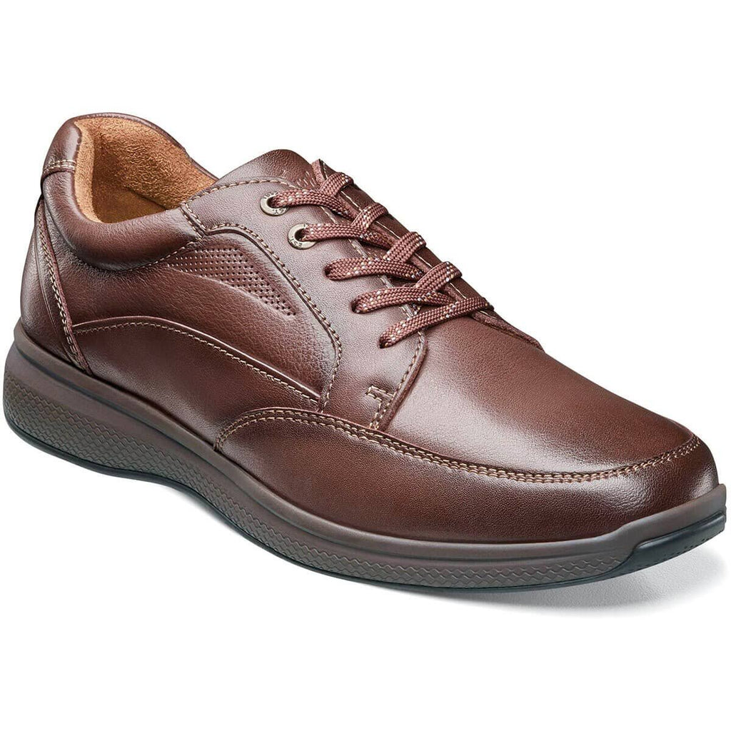 Brown Tumbled Moc Toe Walk Shoes Q2167