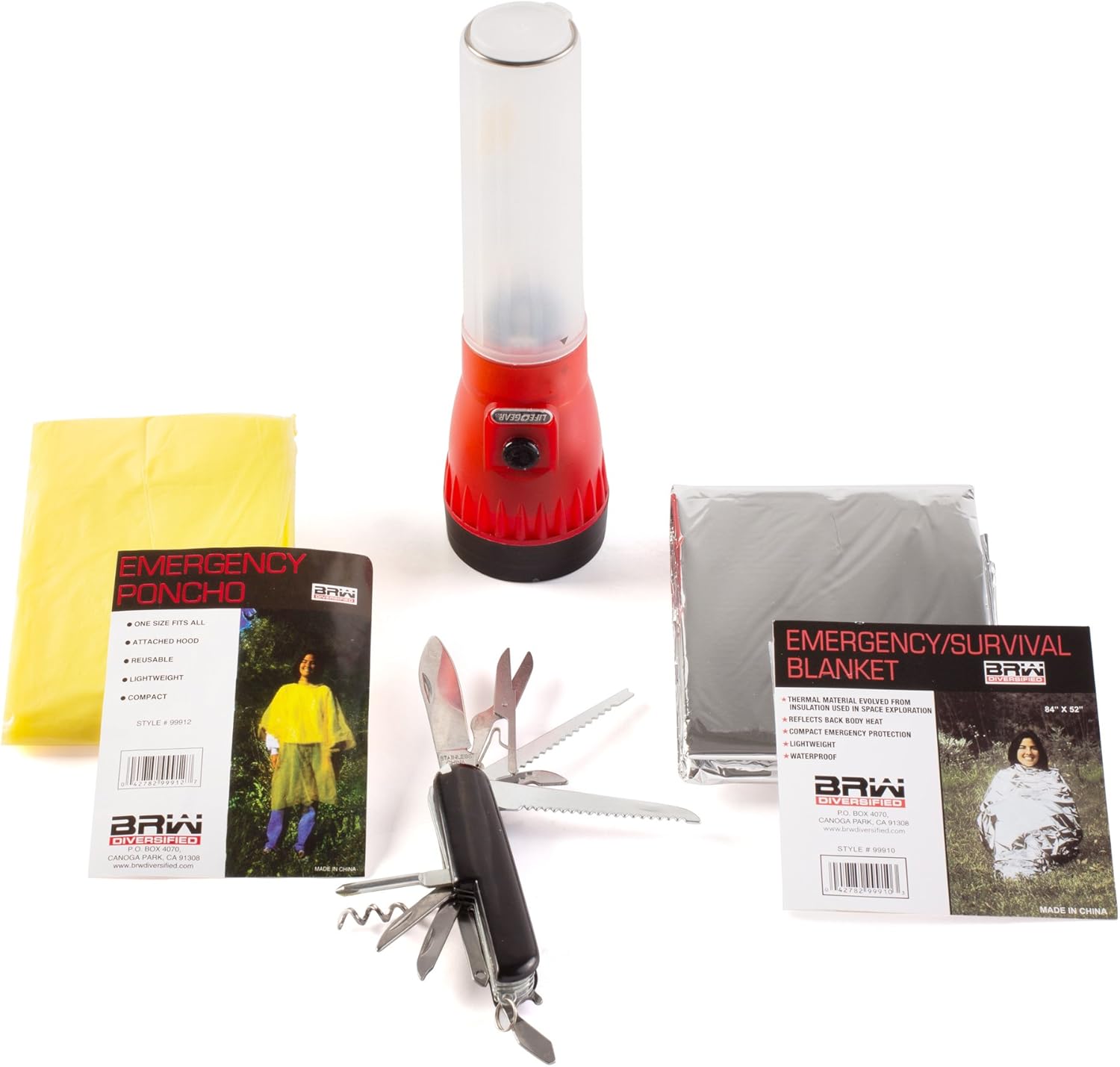 72 Hour Emergency Survival Kit in Red Backpack R78180