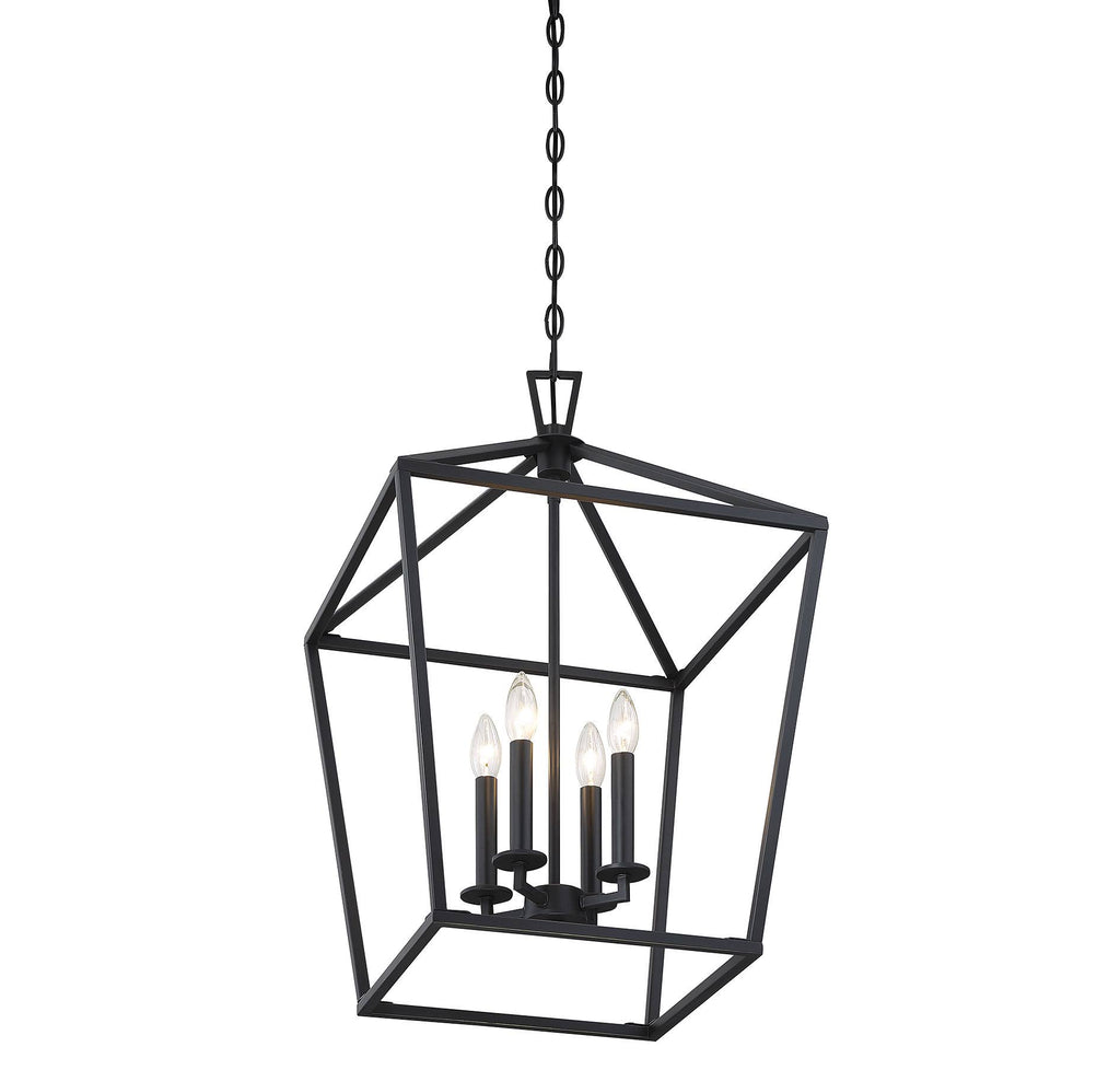 Matte Black 4 Light Foyer C424
