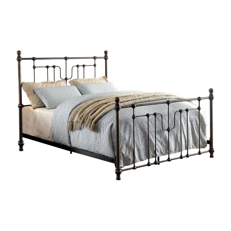 Black Metal Spindle Bed A23742