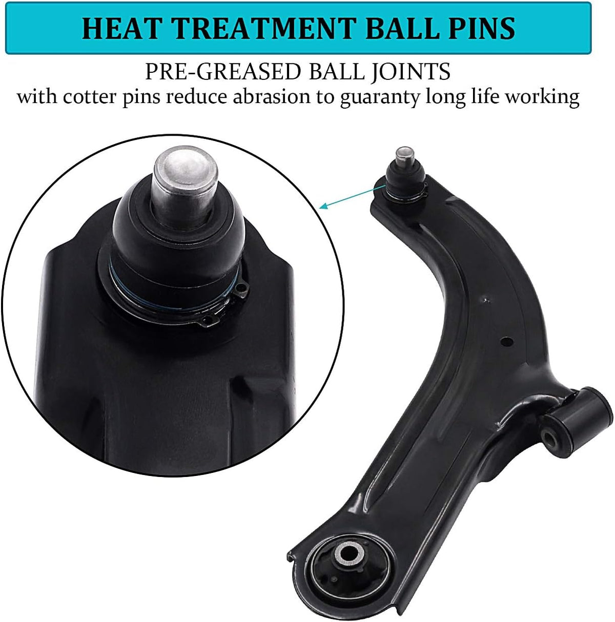 Front Lower Control Arm and Ball Joint Assembly Pack of 2 A24087