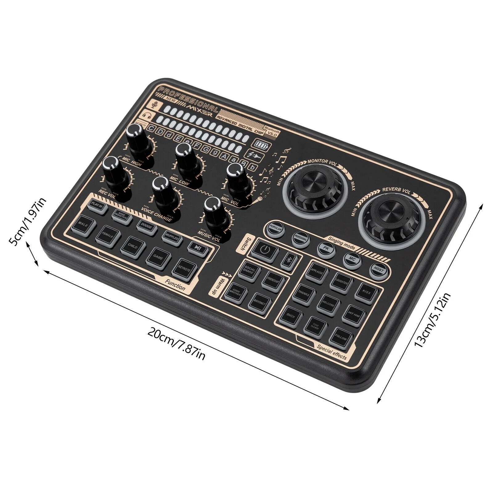 Audio Mixer with Voice Changer and LED Lights O197619