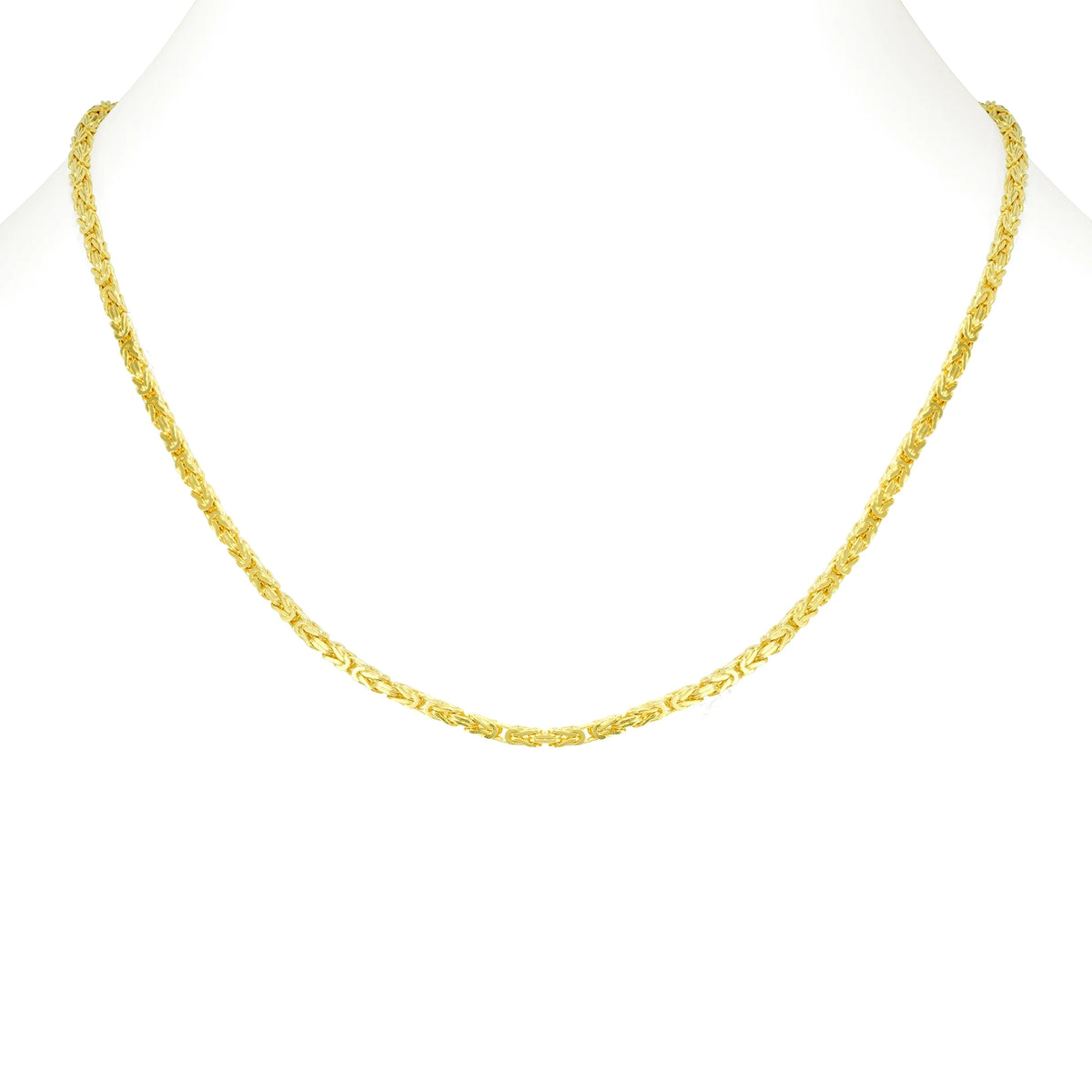 10K Yellow Gold Byzantine Link Chain Necklace X1212