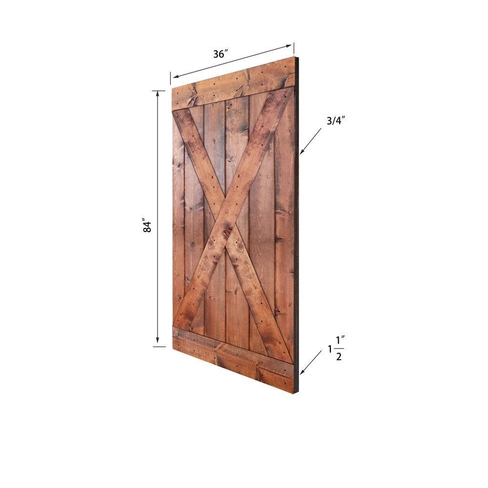 Black & White Contrast Wood Single Barn Door P9042