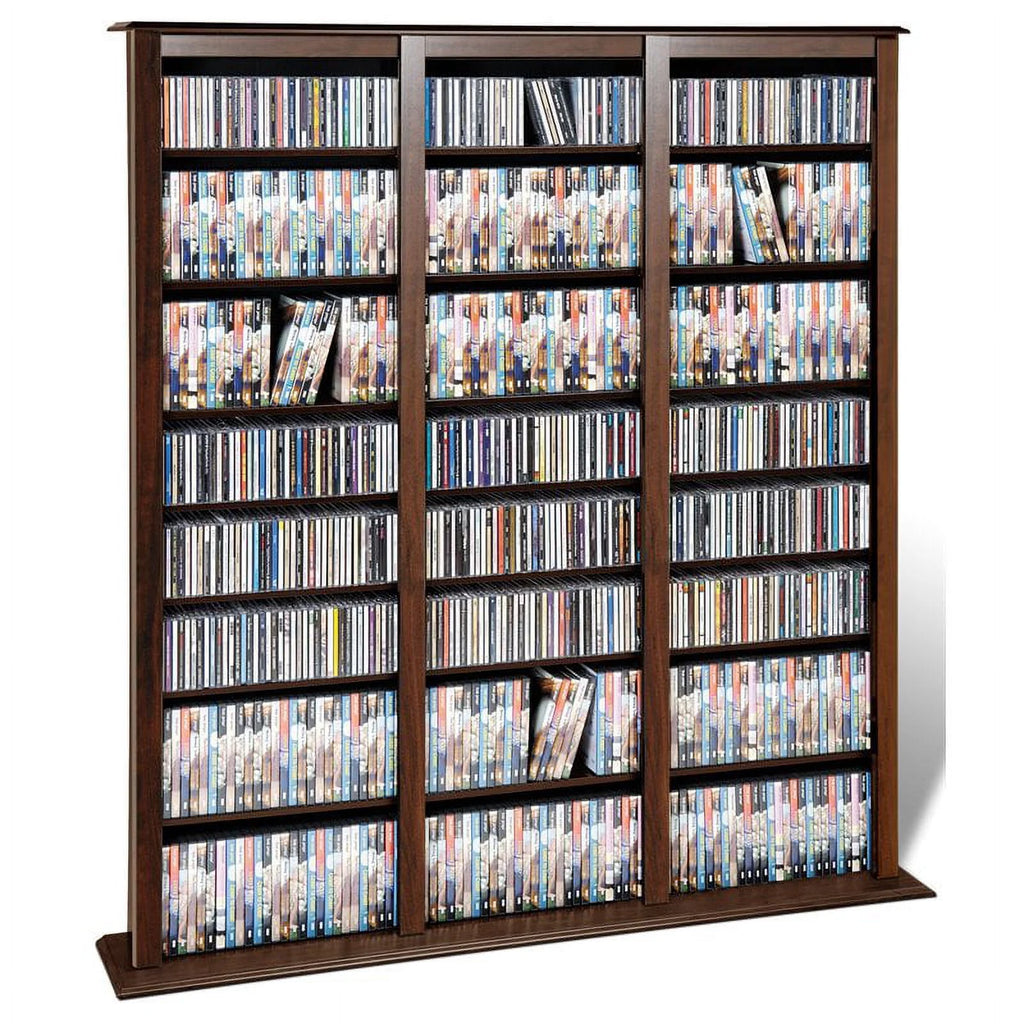 Triple Media Storage Rack in Espresso H944462