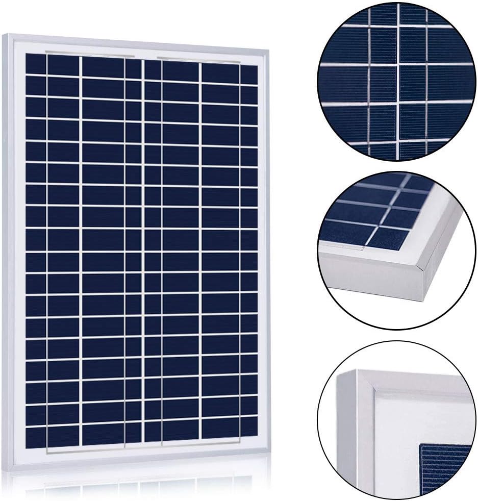 12V 25W 5A Polycrystalline Solar Panel & Charge Controller with USB 5V Output Z534