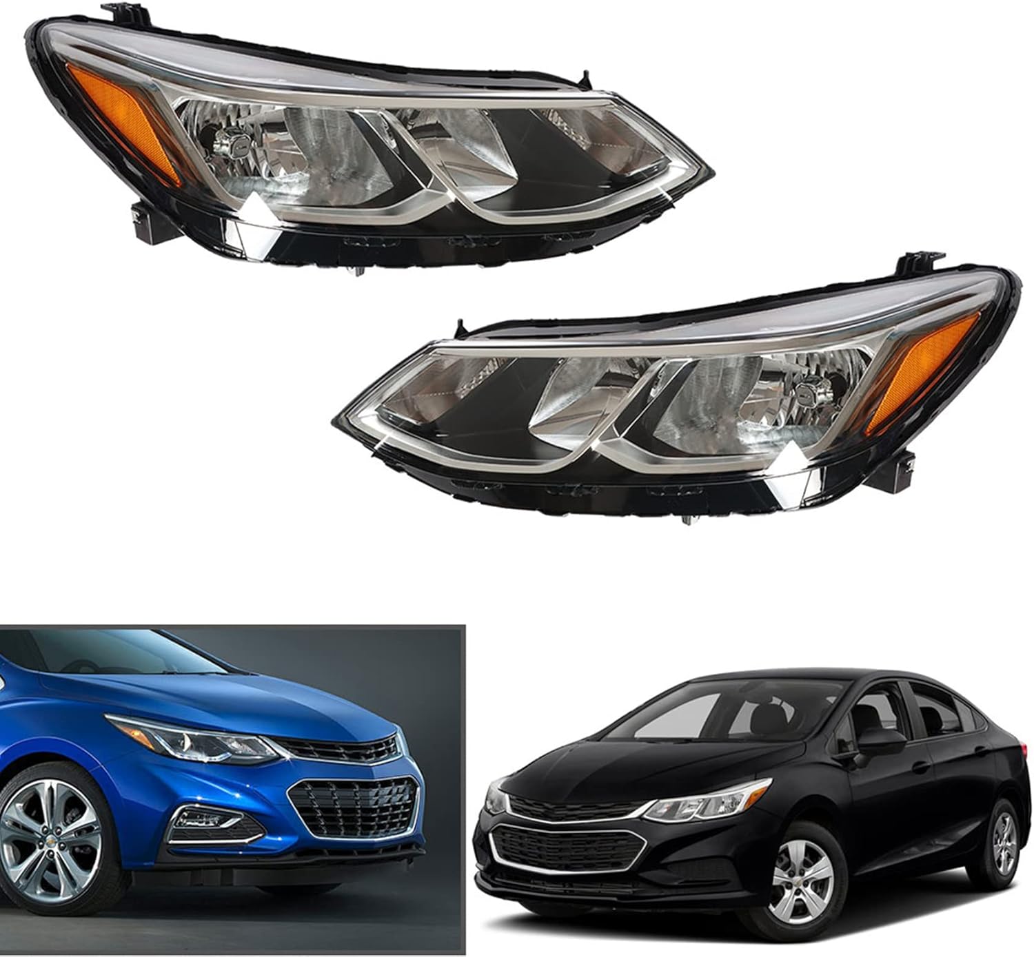 Projector Headlight Assembly Pair for Chevrolet Cruze M6591