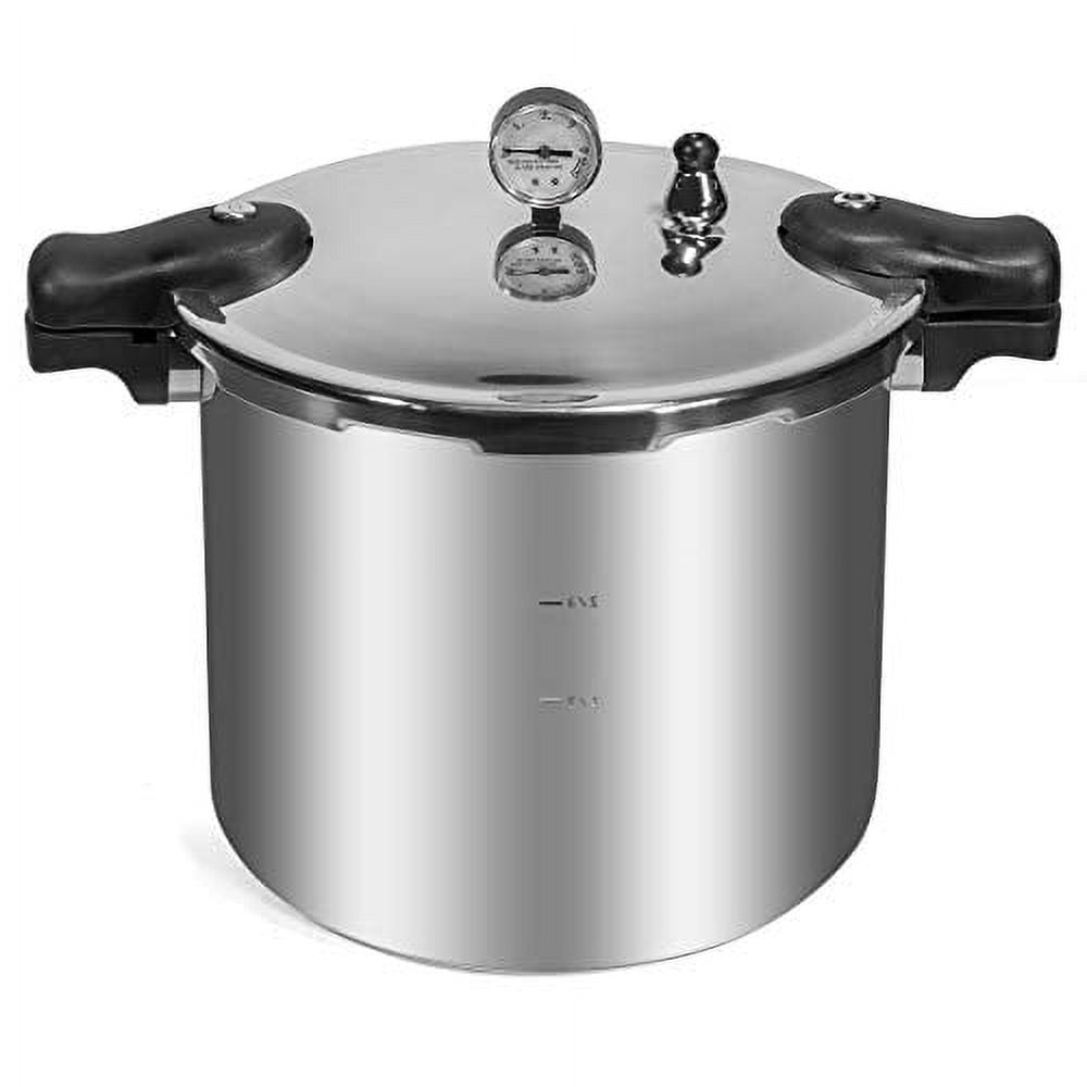 22-Quart Aluminum Pressure Canner with Pressure Gauge and Rack M768