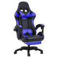 Adjustable Faux Leather Swiveling Game Chair with Footrest P16636