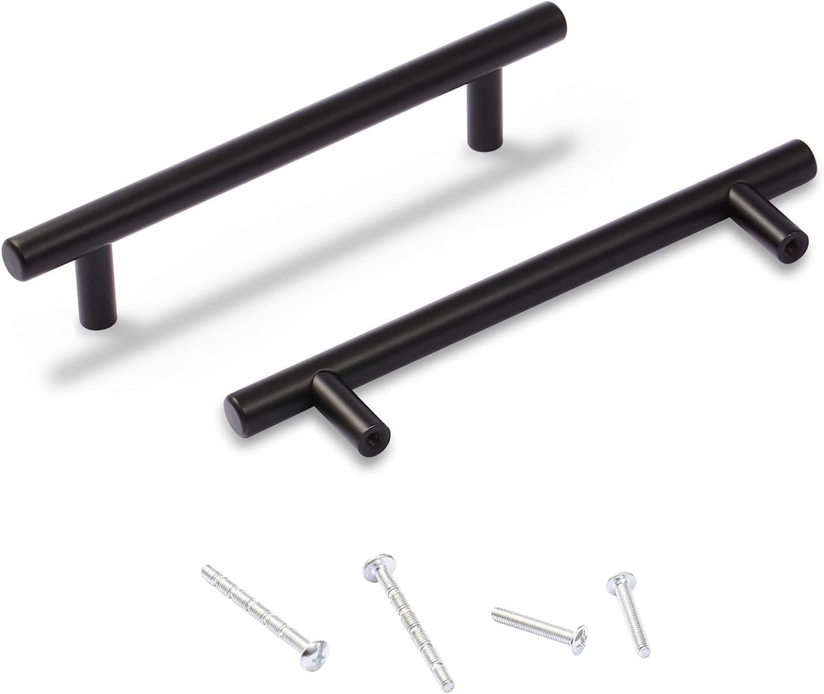30 Pack 7" Matt Black Brushed Stainless Steel Cabinet Handles, 5 inch Hole Center I74361