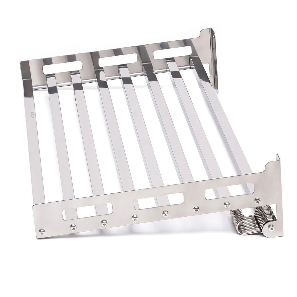 Wall Mount Microwave Oven Shelf Storage Bracket with 12 Hook Stainless E67764