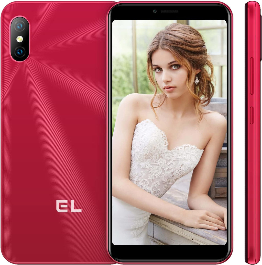 Unlocked 4G Dual SIM Smartphone, Android 8.1 5.5" Full-Screen, 2500mAh Battery, Red S5302