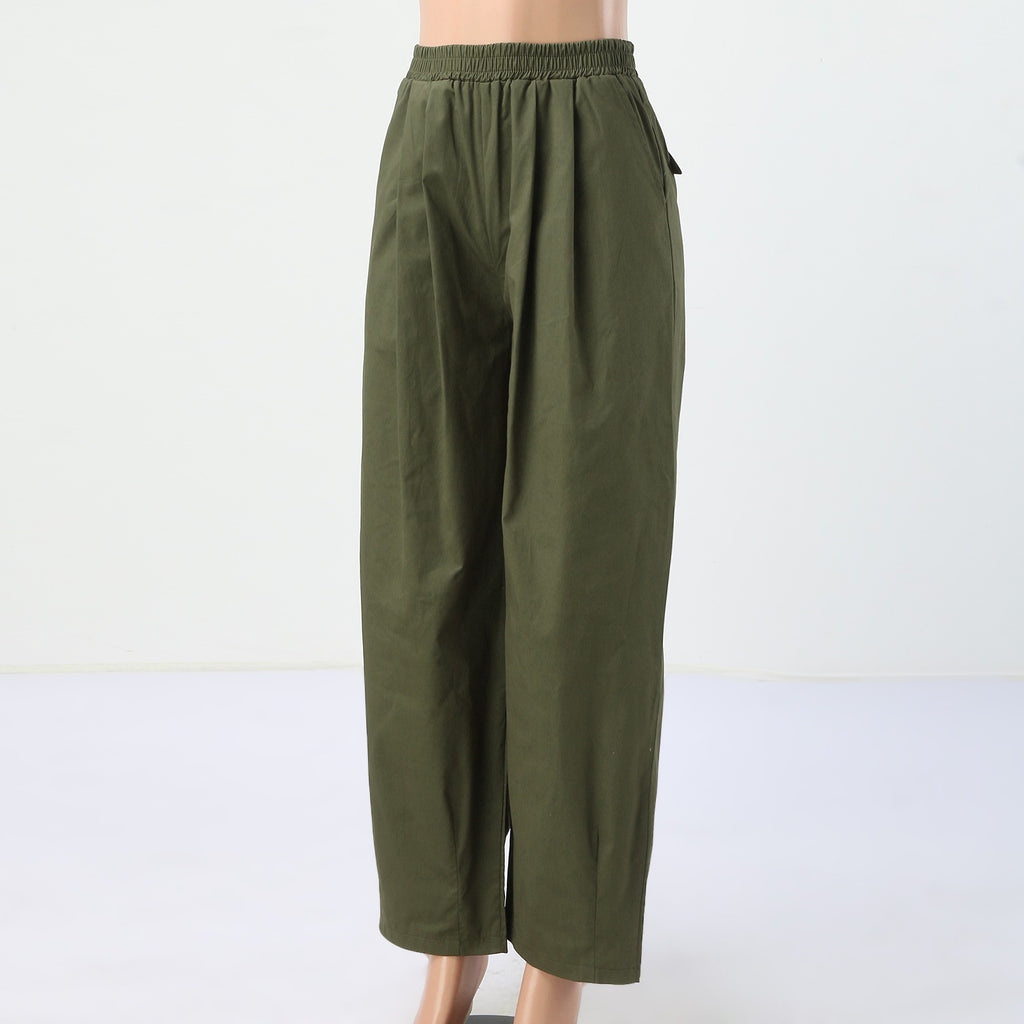 Black High Waist Baggy Cargo Pants Y170167