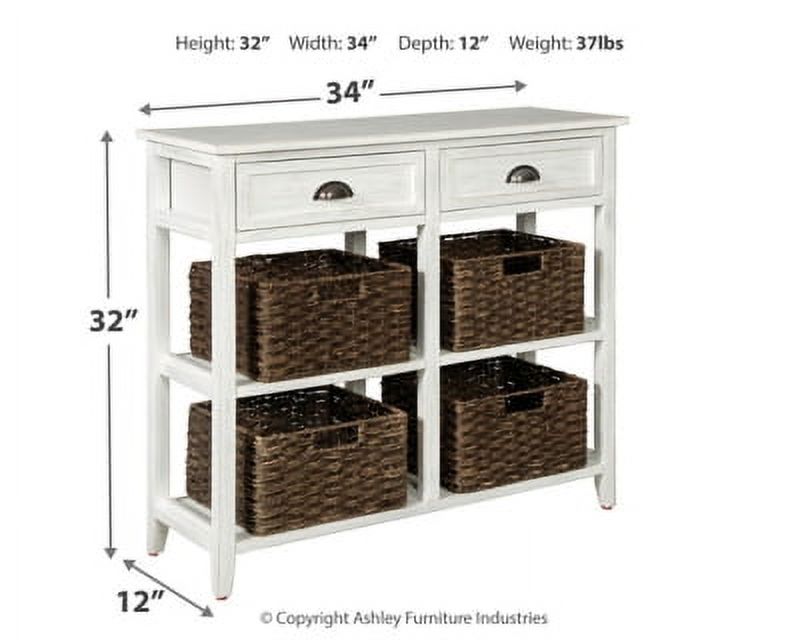 White Sofa/Console Table U7209