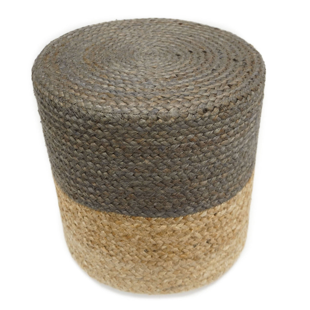 Grey Medium Jute Pouf G86898