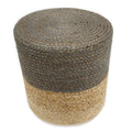 Grey Medium Jute Pouf G86898