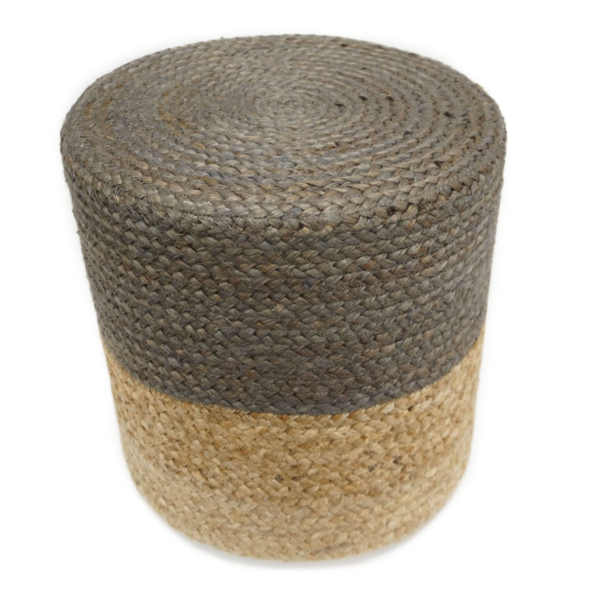 Grey Medium Jute Pouf G86898