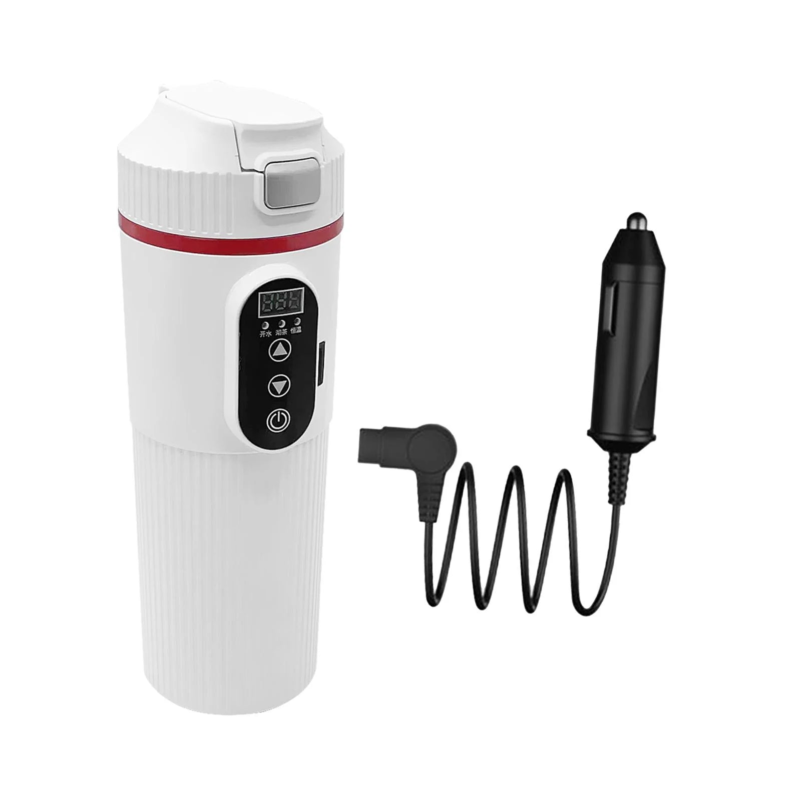 12V 24V Car Electric Water Kettle Tea Coffee Kettle DC Powered Fast Heating 22x7cm Water Boiler Heater Portable U323300