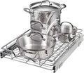14"W x 21"D Chrome Wire Frame Pull Out Drawer Cabinet Organizer S45078