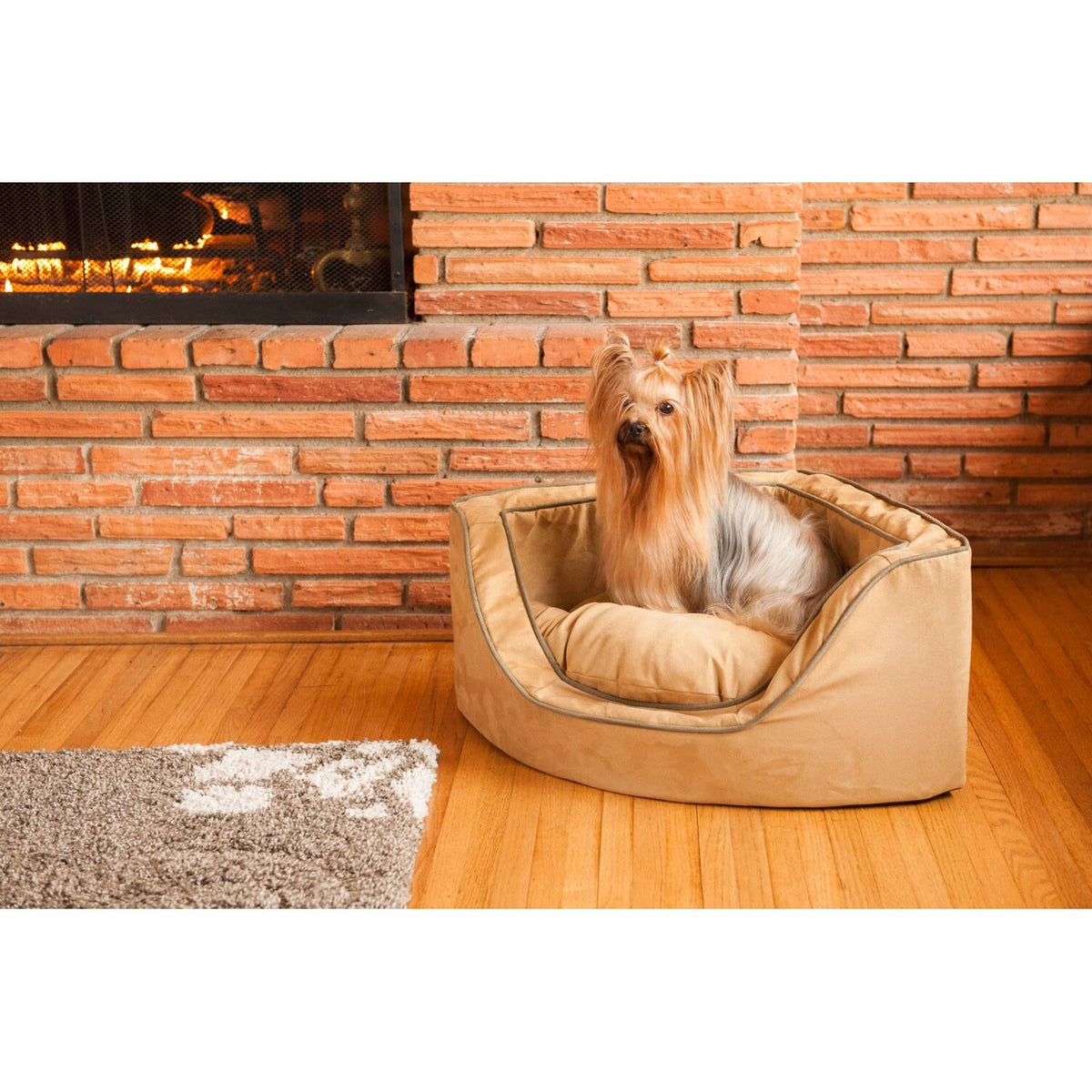 Small Red Corner Pet Bed F792