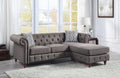 Reversible Sectional Sofa in Brown Fabric A2488