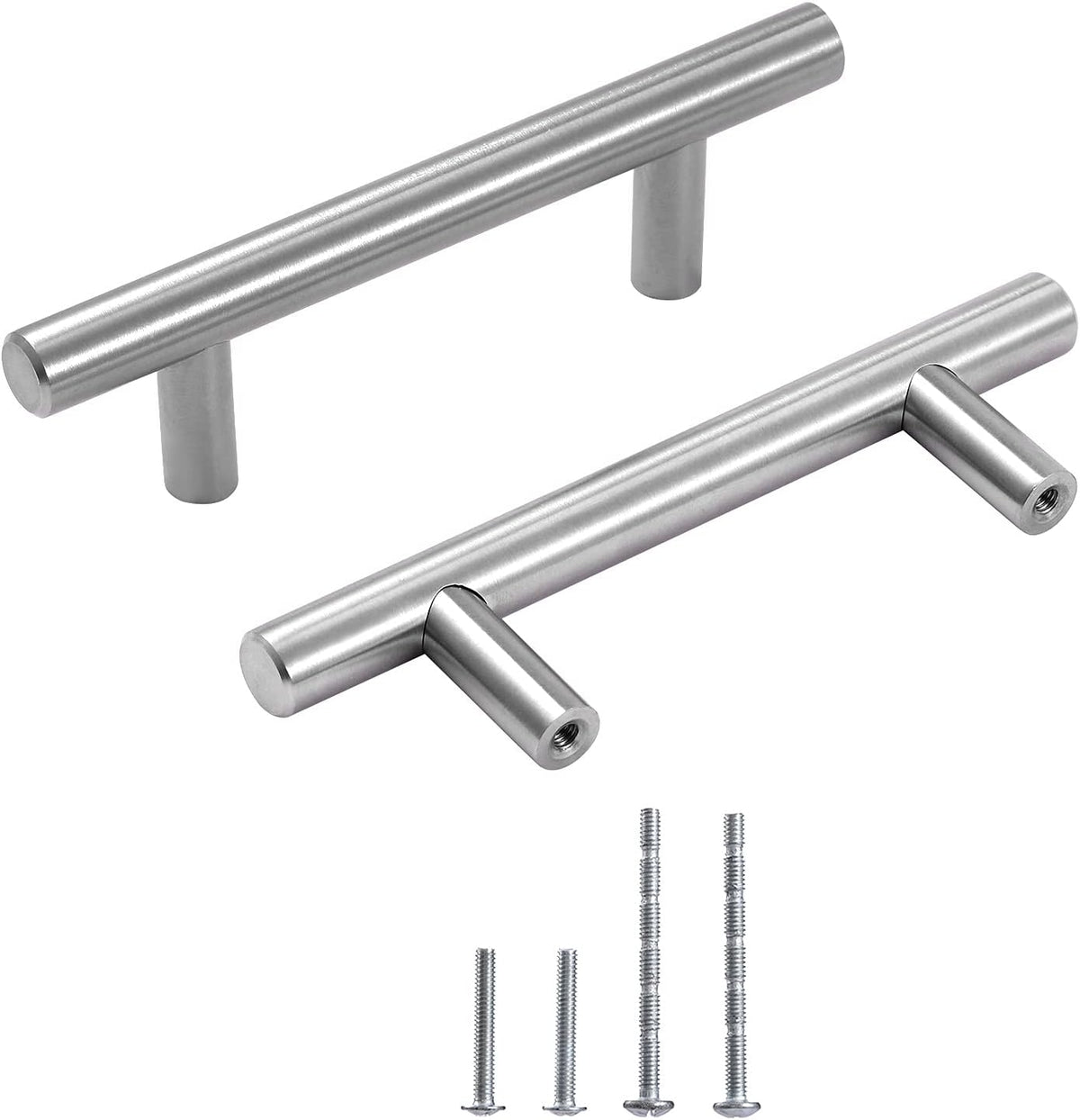 30 Pack 7" Matt Black Brushed Stainless Steel Cabinet Handles, 5 inch Hole Center I74361
