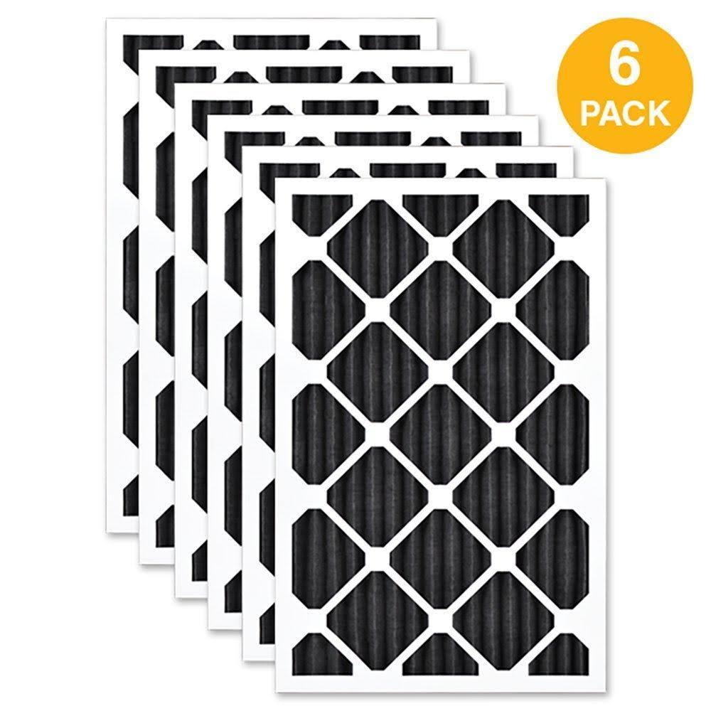 16x25x1 MERV 8 Carbon Pleated Air Filter Box of 6 V637933