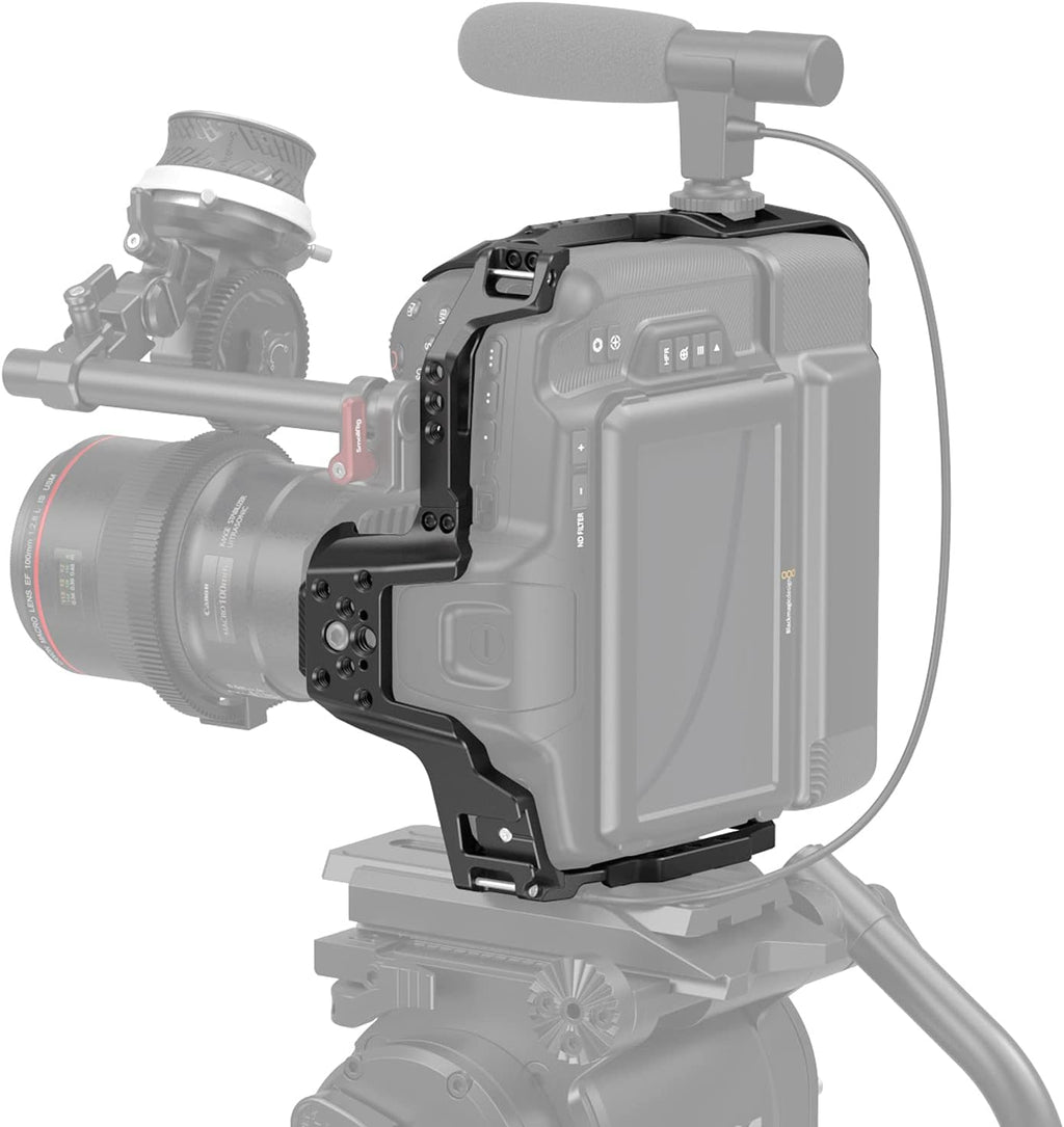 Battery Grip Cage Only for BMPCC 6K Pro with NATO Rail and Cold Shoe Mount X96157