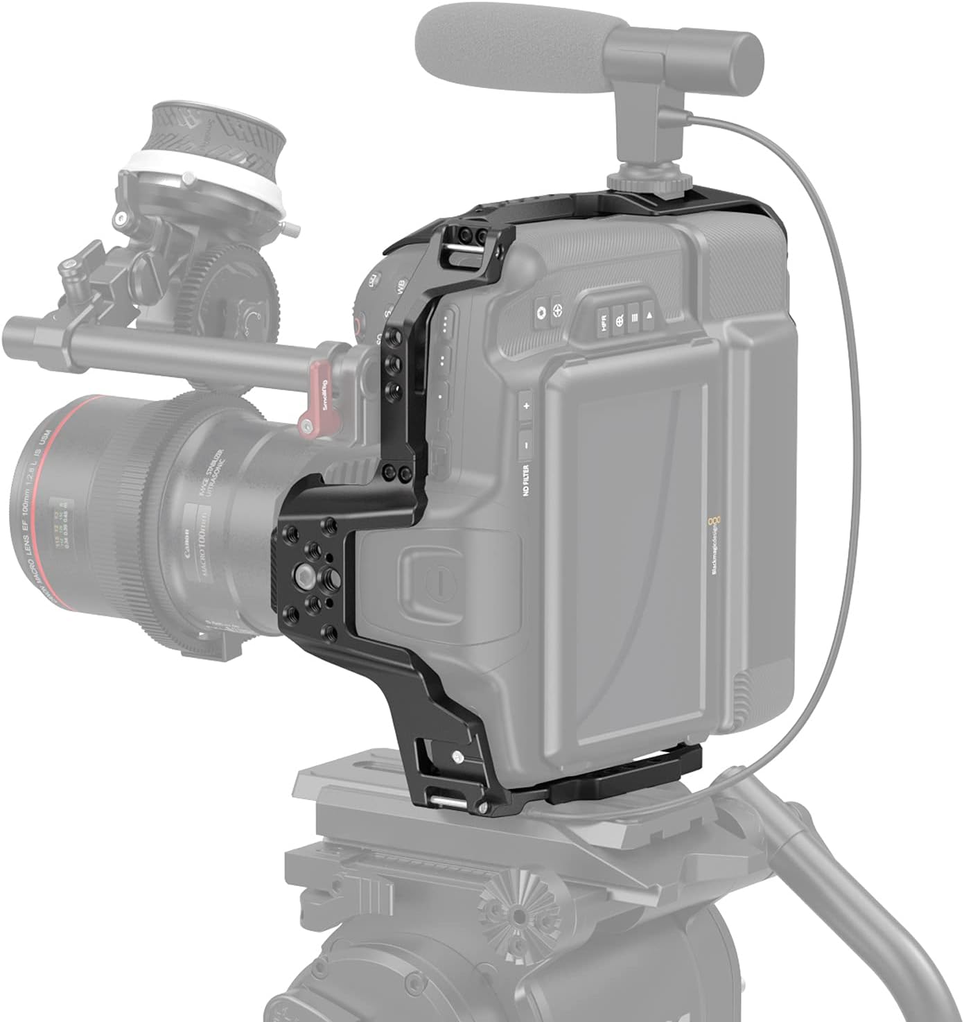 Battery Grip Cage Only for BMPCC 6K Pro with NATO Rail and Cold Shoe Mount X96157