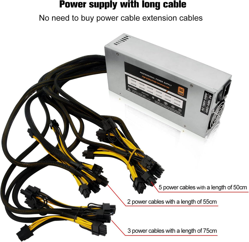 2500W 2U Single Channel Mining Rig PSU Y552
