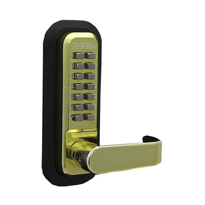 Passage Door Lever with Double Combination Mechanical Keyless Lock T635