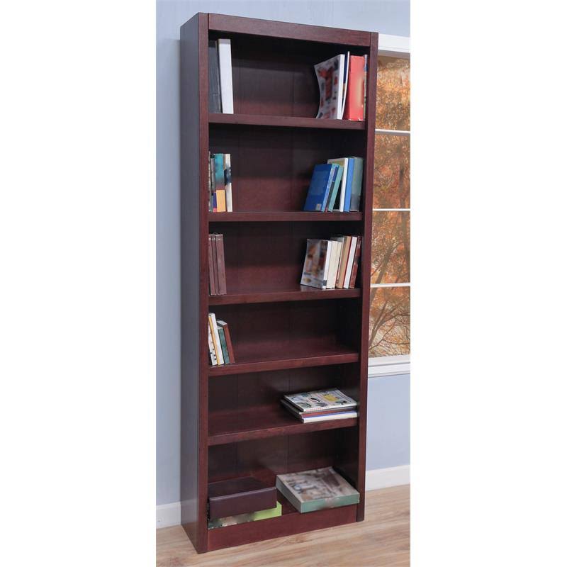 Cherry 6-Shelf Wood Bookcase T146