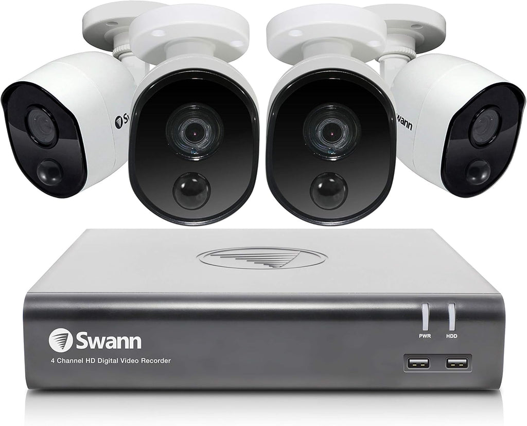 4 Channel 4 Cameras Wired 1080p Full HD CCTV Security Camera System X95624