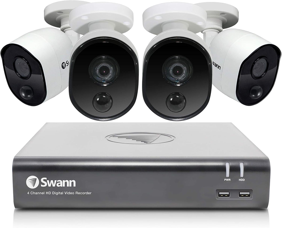 4 Channel 4 Cameras Wired 1080p Full HD CCTV Security Camera System X95624