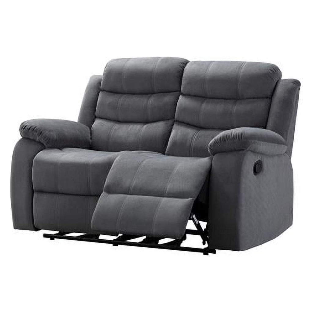 Gray Microfiber Loveseat T8392