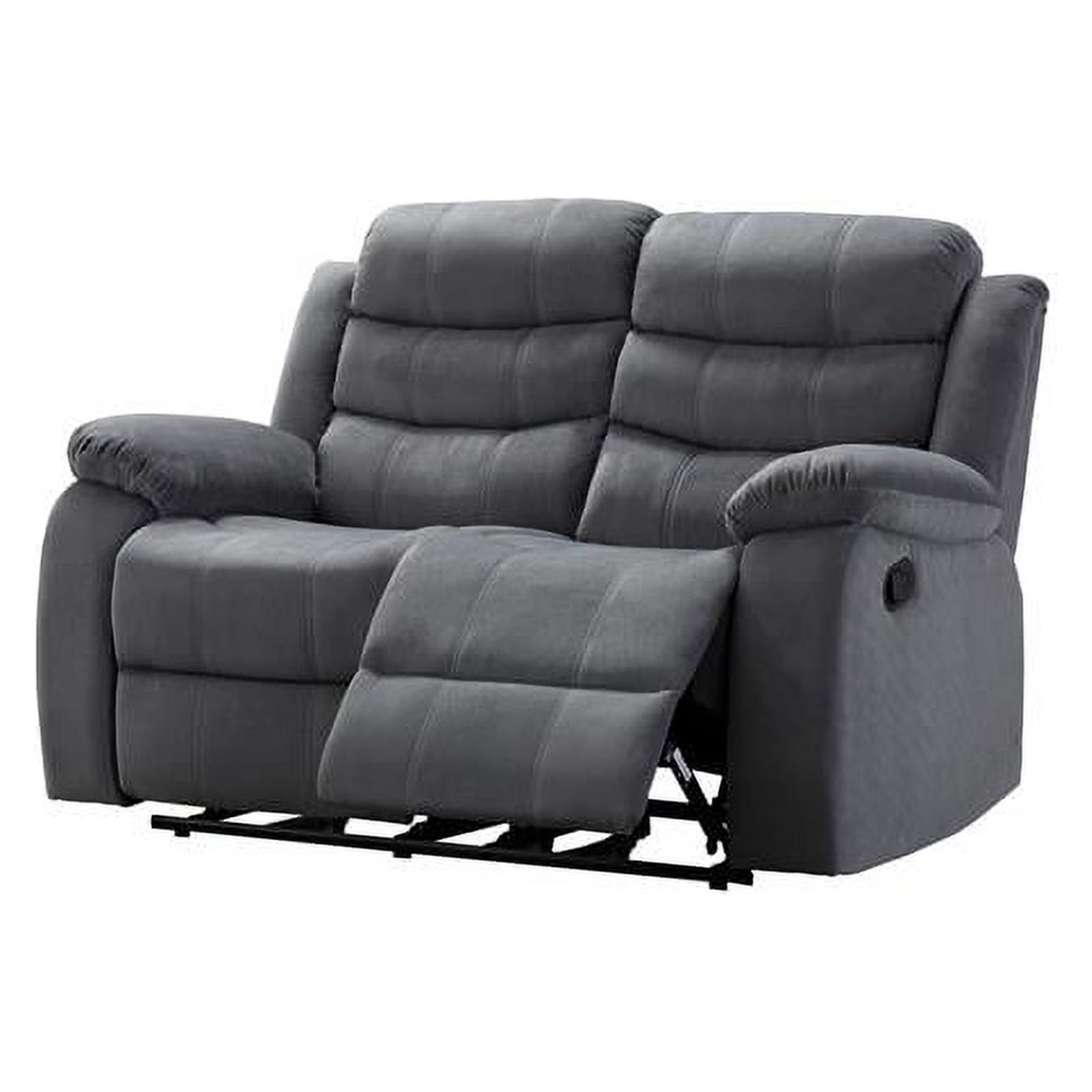 Gray Microfiber Loveseat T8392