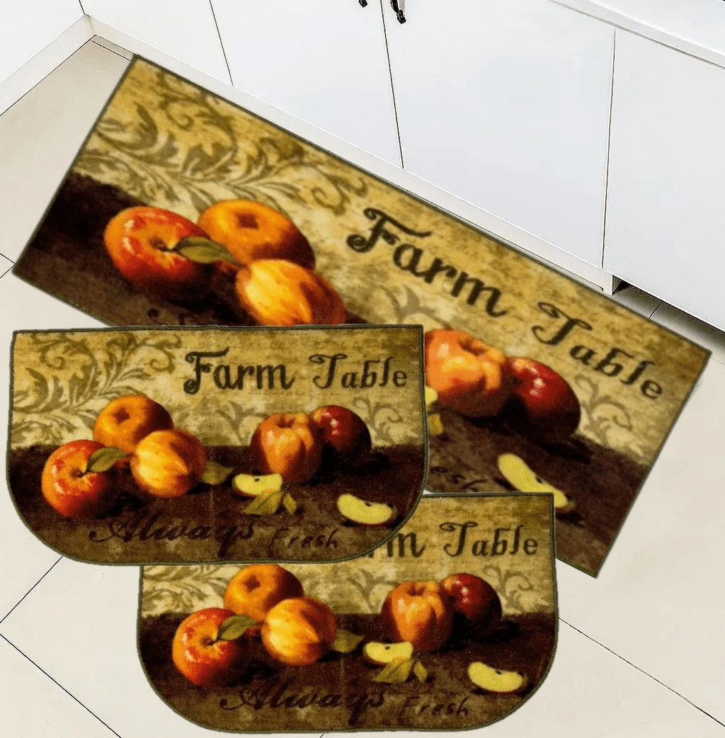 Multicolor 3PC Kitchen Rug Set O8323