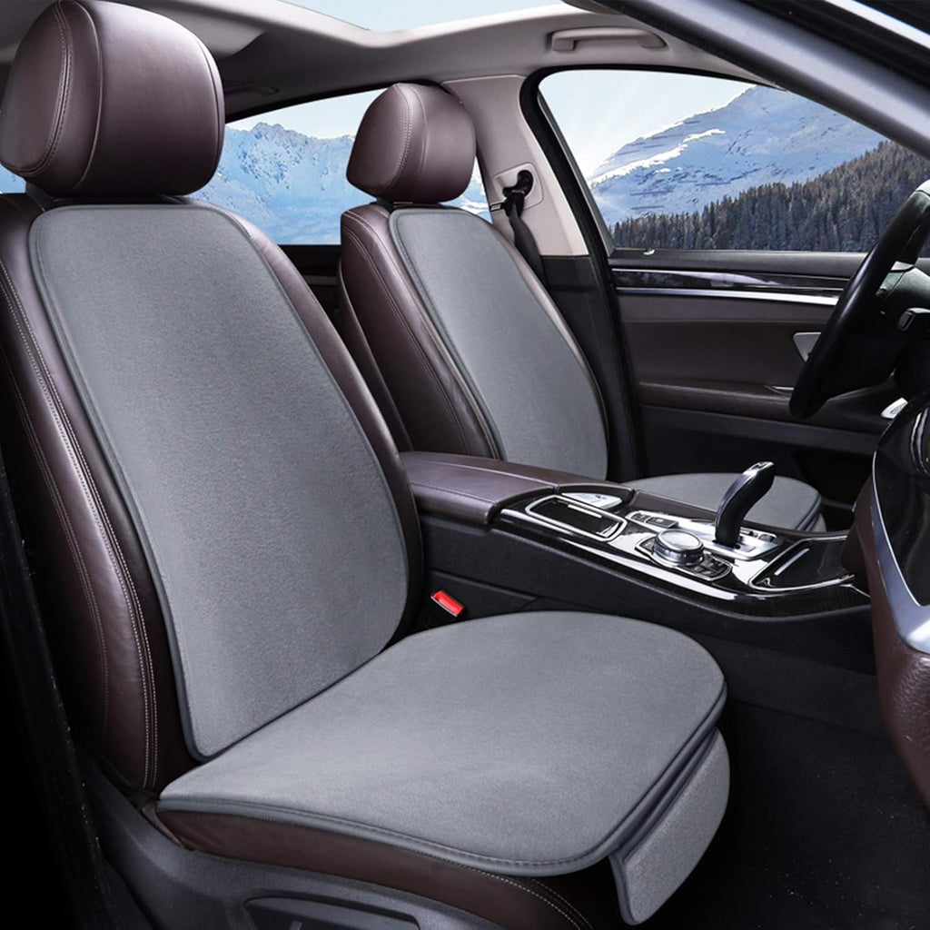 Beige Sheepskin Car Seat Covers Front Seats Only H80601