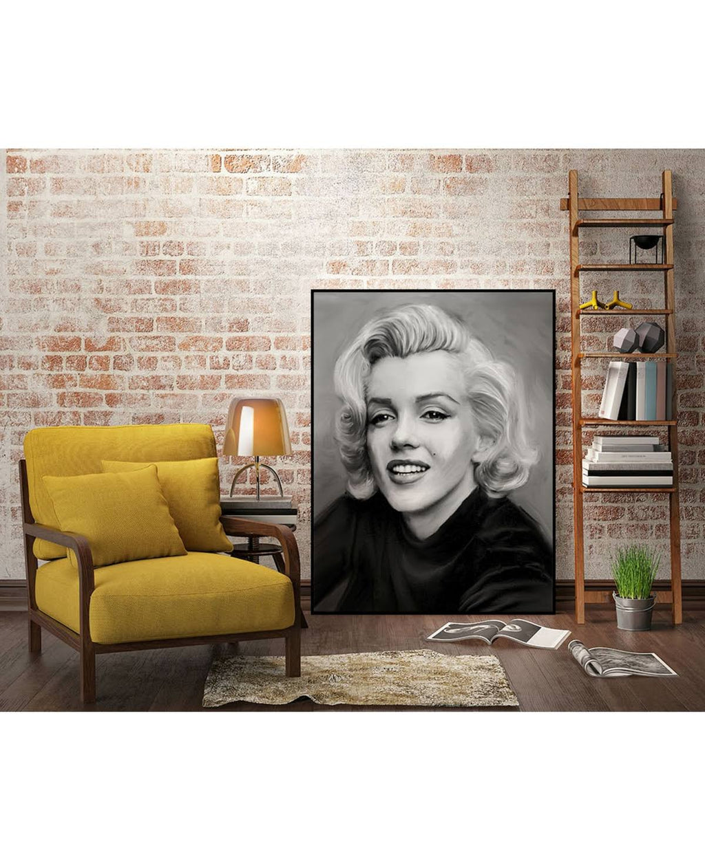 Tan Framed Canvas Q801