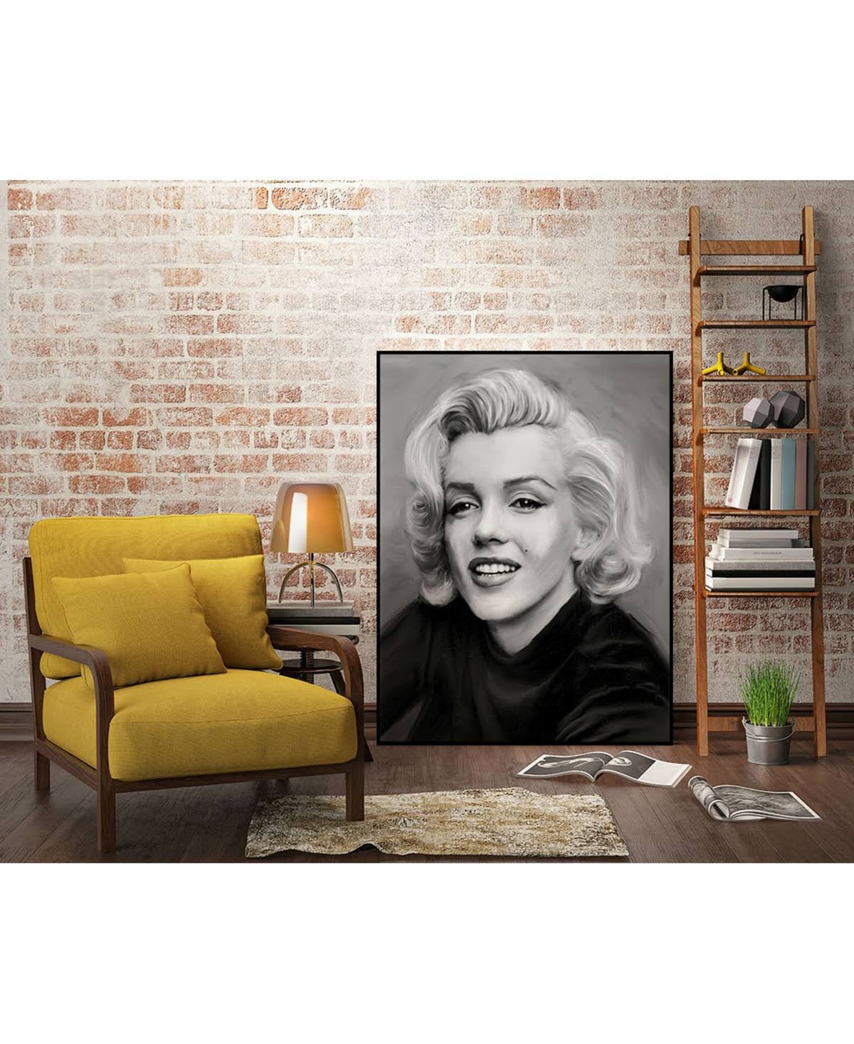 Tan Framed Canvas Q801